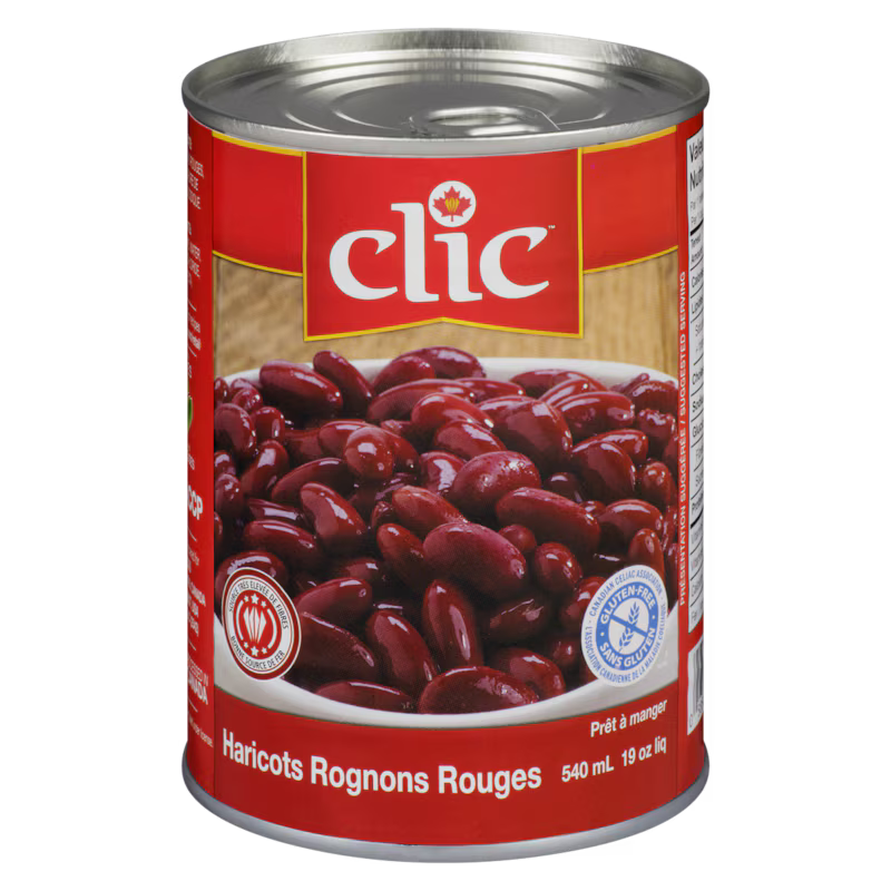 Haricot Rouge Pâle Canne 540ml Clic
